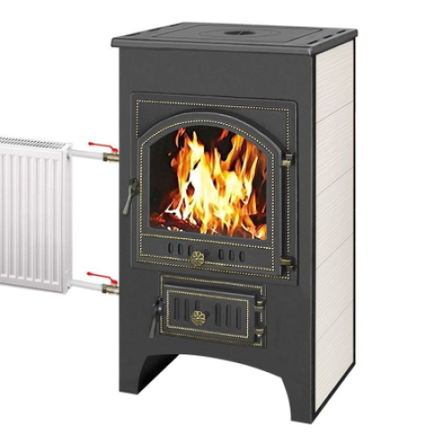 Дровяная печь Везувий ПК-01 (205) с плитой беж. 