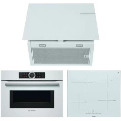 Комплект №1 (духовой шкаф Bosch CMG633BW1 + варочная панель Bosch PIF672FB1E + вытяжка Bosch DWF65AJ20T)