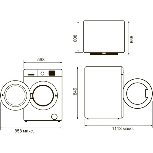 Стиральная машина KRONA RHENE MAX WHITE 1400 9K WM в Краснодаре
