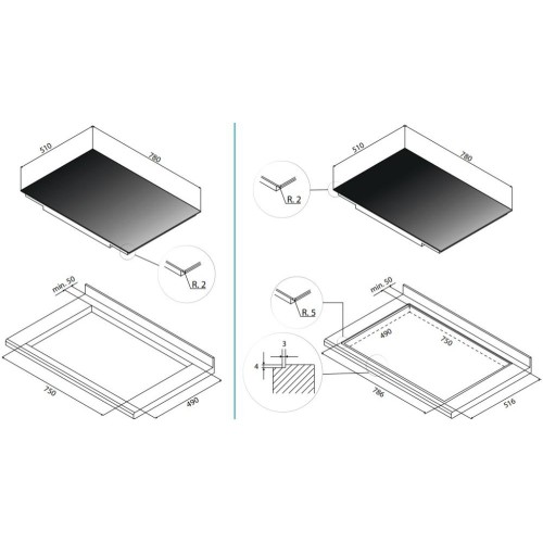 Варочная панель Falmec PIANO INDUZIONE (78 х 51) в Краснодаре
