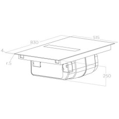 Варочная панель с вытяжкой Elica NIKOLATESLA FIT XL BL/A/83