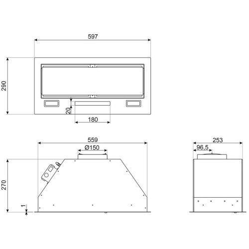 Встраиваемая вытяжка Smeg KSG6P4MB в Краснодаре