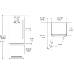 Встраиваемый холодильник Bertazzoni REF755BBLXTT