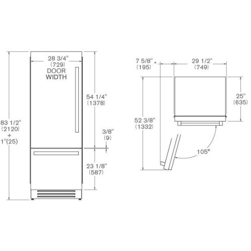 Встраиваемый холодильник Bertazzoni REF755BBLXTT в Краснодаре