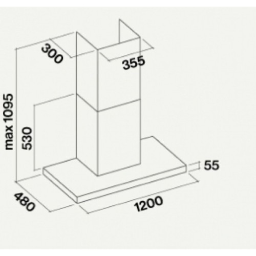 Вытяжка Falmec Lumina 120 Glass Black wall (NRS) в Краснодаре