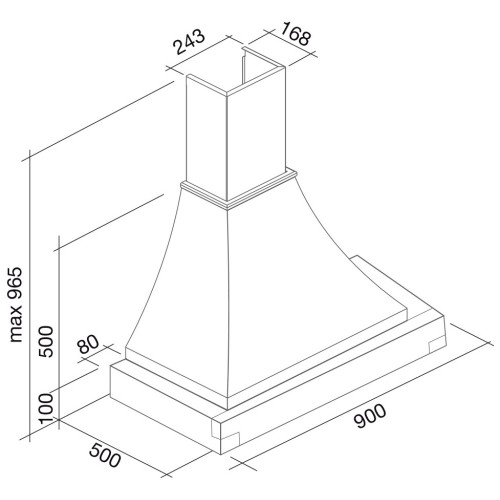 Вытяжка Falmec Ninfea Gardenia 90 (600) S мореный дуб в Краснодаре