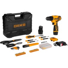 Дрель аккумуляторная DEKO Banger 12v 2*2.0Ah Li-Ion + набор   063-4168