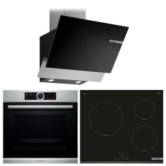 Комплект №17 (варочная панель Bosch PUC631BB5E + духовой шкаф Bosch HBG 634BS1 + вытяжка Bosch DWK66AJ60T)
