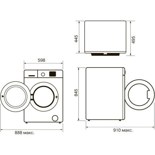 Стиральная машина KRONA RHENE GREY 1000 6K WM в Краснодаре