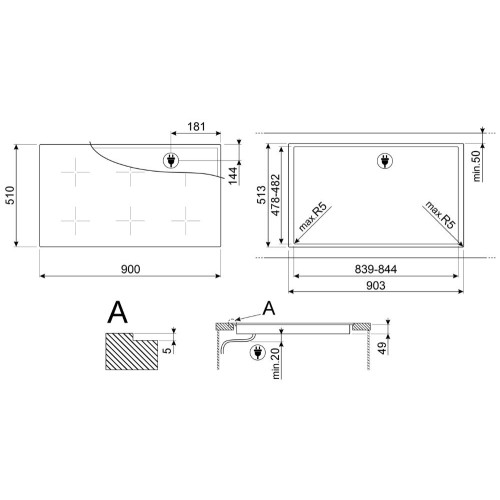Варочная панель Smeg SI1M4954D в Краснодаре