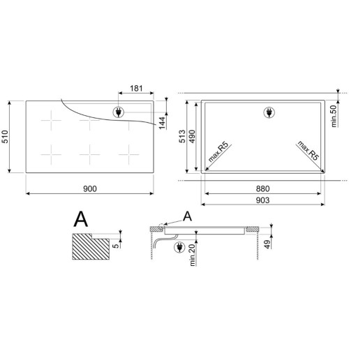 Варочная панель Smeg SIM1964D в Краснодаре
