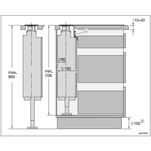 Встраиваемая в столешницу вытяжка Miele DAD 4841 Levantar в Краснодаре