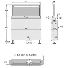 Встраиваемая в столешницу вытяжка Miele DAD 4841 Levantar