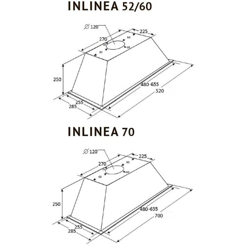 Встраиваемая вытяжка Kuppersberg INLINEA 70 CX в Краснодаре