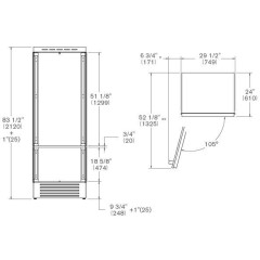 Встраиваемый холодильник Bertazzoni REF755BBLPTT