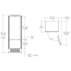 Встраиваемый холодильник Bertazzoni REF755BBRXTT