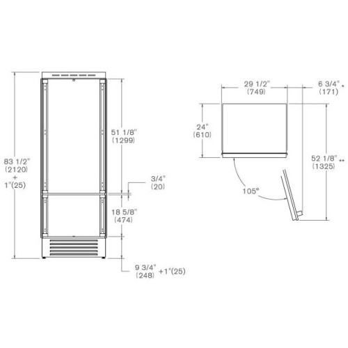 Встраиваемый холодильник Bertazzoni REF755BBRXTT в Краснодаре