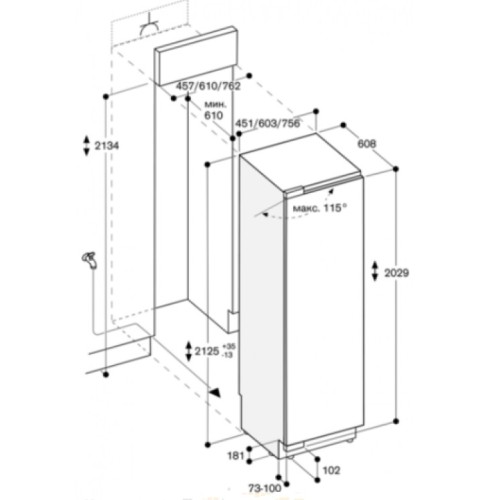 Встраиваемый морозильник Gaggenau RF411304 в Краснодаре