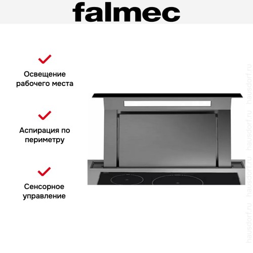 Встраиваемая вытяжка Falmec Down Draft 90 vetro ECP black в Краснодаре