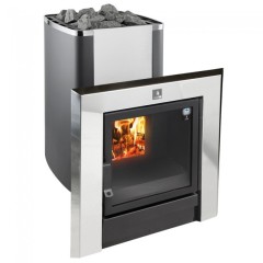 Дровяная печь Kastor KARHU 40 T (сквозь стену, для объема свыше 30 м3)