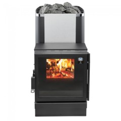 Дровяная печь Kastor KARHU 22 T (сквозь стену, для объема 12-22 м3)