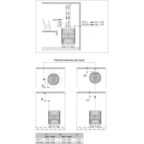 Электрокамин HARVIA Legend PO-11 (электрическая печь, без пульта) 
