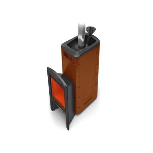 Дровяная печь TMF ПБ Гейзер 2014 Inox Витра ЗК терракота 