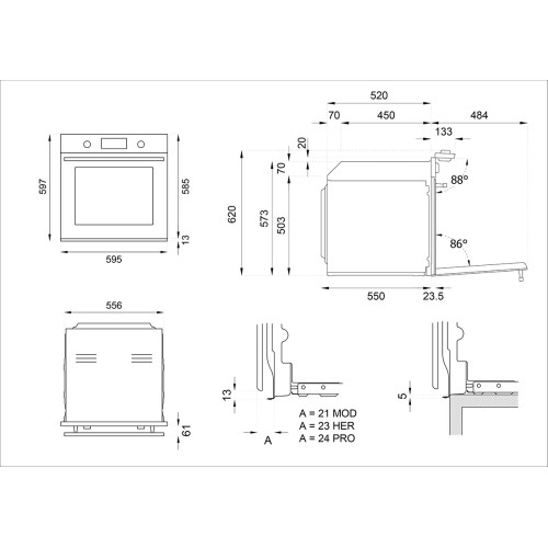 Духовой шкаф Bertazzoni FMOD6115ELB1 в Краснодаре
