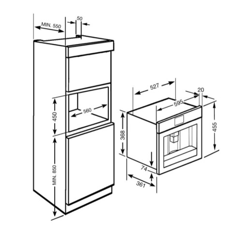 Встраиваемая кофемашина Smeg CMS8451A в Краснодаре