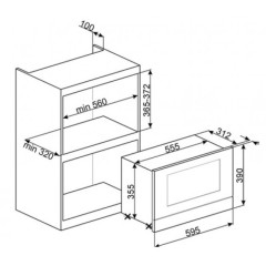 Встраиваемая микроволновая печь Smeg MP822PO