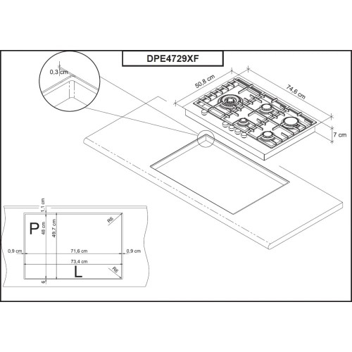Варочная панель De Dietrich DPE4729XF в Краснодаре