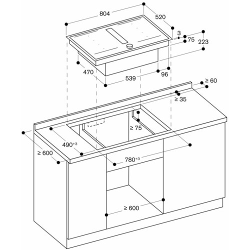 Варочная панель с вытяжкой Gaggenau CV282111 в Краснодаре