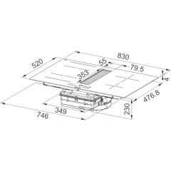 Варочная панель со встроенной вытяжкой Faber Galileo Linear F830