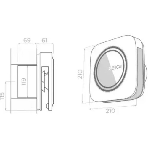 Воздухоочиститель Elica SNAP Wi-Fi TAUPE BROWN в Краснодаре