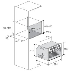 Встраиваемая микроволновая печь Fulgor Milano FCMO 4511 TM BK