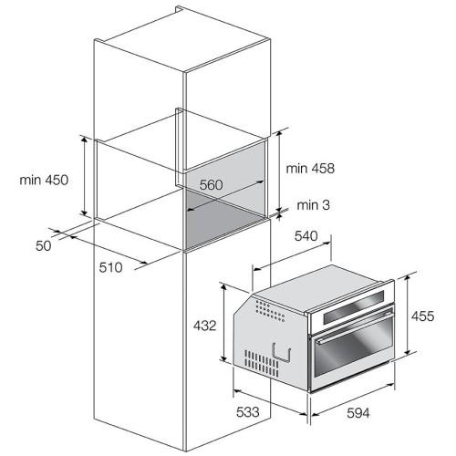 Встраиваемая микроволновая печь Fulgor Milano FCMO 4511 TM BK в Краснодаре