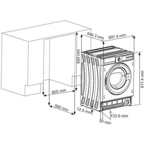 Встраиваемая стиральная машина KRONA KAYA 1200 7K WHITE в Краснодаре