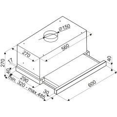 Встраиваемая вытяжка Brandt BHT2611B