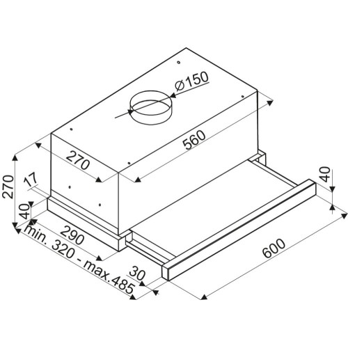 Встраиваемая вытяжка Brandt BHT2611B в Краснодаре