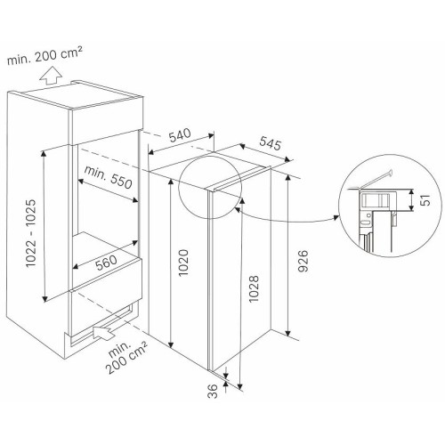 Встраиваемый холодильник Kuppersbusch FK 3305.0I в Краснодаре