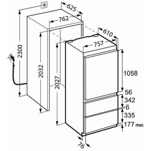 Встраиваемый холодильник Liebherr ECBN 5066 Premium Plus NoFrost в Краснодаре