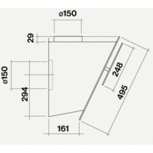 Вытяжка Falmec VERSO 55 WHITE 550 (800) в Краснодаре