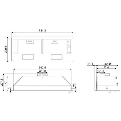 Встраиваемая вытяжка Smeg KSG70HE в Краснодаре