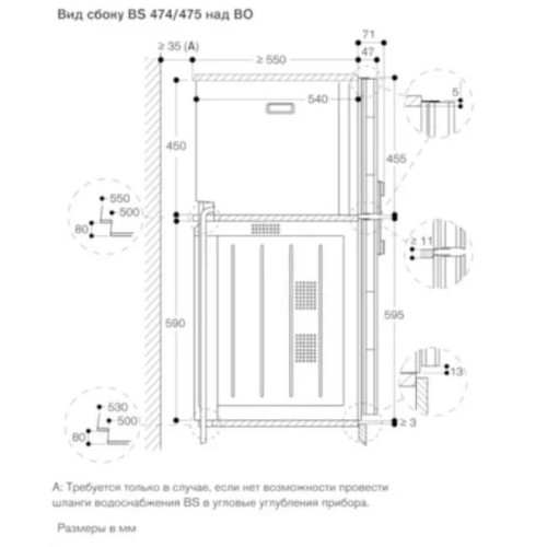 Комбинированный духовой шкаф-пароконвектомат Gaggenau BS474102 в Краснодаре