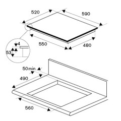Варочная панель Bertazzoni P603IC1B2NEE