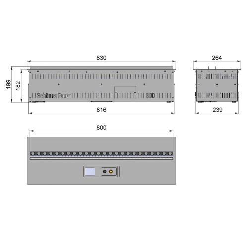 Встраиваемый камин-увлажнитель FireLine 800 (RGB)