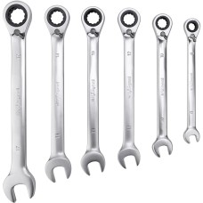 Набор ключей AV Steel комбинированных 8-17мм 6 предметов трещоточных с реверсом  AV-035160