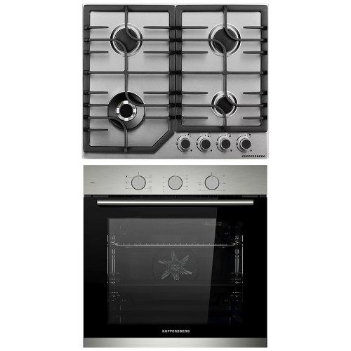 Комплект №2 (варочная панель Kuppersberg FS 63 X + духовой шкаф Kuppersberg HF 603 BX) в Краснодаре