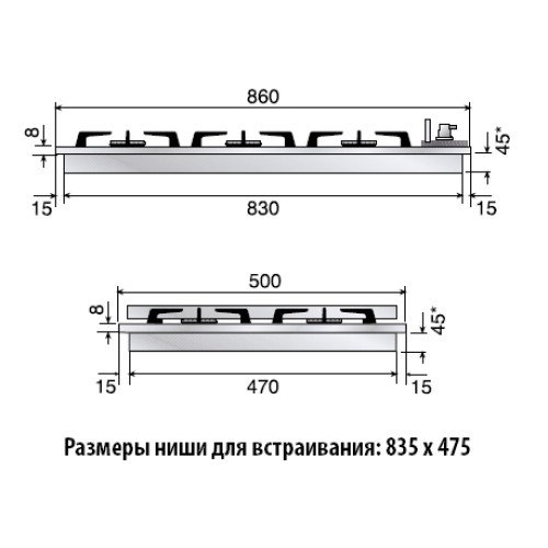 Варочная панель Ilve H39CV/ IX в Краснодаре