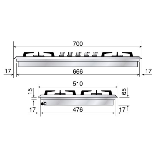 Варочная панель Ilve HP75C-N/ I в Краснодаре